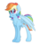 Size: 3000x3300 | Tagged: safe, artist:fluffyxai, rainbow dash, pegasus, pony, g4, alternate hairstyle, concerned, female, frown, high res, mare, open mouth, perplexed, simple background, solo, spread wings, standing, three quarter view, transparent background, wings, worried