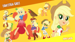 Size: 1920x1080 | Tagged: safe, artist:cloudy glow, artist:fureox, artist:ilaria122, artist:sigmastarlight, artist:sugar-loop, artist:whalepornoz, applejack, earth pony, pony, eqg summertime shorts, equestria girls, equestria girls series, five to nine, forgotten friendship, g4, my little pony equestria girls, my little pony equestria girls: rainbow rocks, sunset's backstage pass!, spoiler:eqg series (season 2), apple, applejack's hat, bass guitar, better than ever, boots, clothes, cowboy hat, cute, cutie mark, denim skirt, dress, female, food, freckles, geode of super strength, guitar, hat, honesty, looking at you, magical geodes, mare, miniskirt, musical instrument, open mouth, ponied up, shoes, skirt, super ponied up, vector, wallpaper