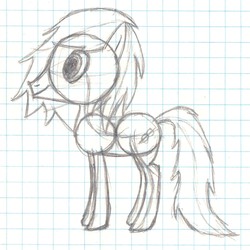 Size: 1201x1201 | Tagged: safe, artist:solder point, oc, oc only, oc:solder point, earth pony, pony, graph paper, male, monochrome, pencil drawing, sketch, solo, stallion, traditional art
