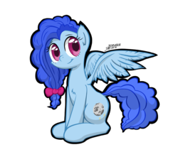 Size: 3500x3000 | Tagged: safe, artist:template93, oc, oc only, oc:astra, pegasus, pony, bow, commission, cute, female, high res, solo