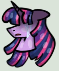 Size: 400x483 | Tagged: safe, artist:hunterthewastelander, twilight sparkle, pony, unicorn, g4, bust, crying, female, mare, sad, solo, unicorn twilight