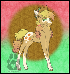 Size: 2203x2329 | Tagged: safe, artist:karsithedog, part of a set, applejack, earth pony, pony, g4, blaze (coat marking), coat markings, cutie mark, facial markings, female, gradient mane, high res, looking at you, mare, redesign, slender, smiling, socks (coat markings), solo, thin