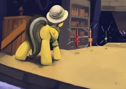 Size: 4096x2897 | Tagged: safe, artist:toisanemoif, daring do, pony, g4, butt, clothes, daring donk, female, noita, plot, solo, wand