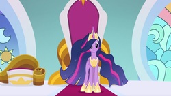 Size: 1920x1080 | Tagged: safe, screencap, twilight sparkle, alicorn, pony, g4, the last problem, crown, ethereal mane, female, hoof shoes, jewelry, mare, older, older twilight, older twilight sparkle (alicorn), peytral, princess twilight 2.0, regalia, solo, twilight sparkle (alicorn)