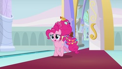 Size: 1920x1080 | Tagged: safe, screencap, pinkie pie, pony, g4, the last problem, candy, female, food, lollipop, mare, older, rubber duck, solo