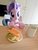 Size: 768x1024 | Tagged: safe, artist:nekokevin, starlight glimmer, pony, unicorn, series:nekokevin's glimmy, g4, chair, female, food, irl, mare, mug, open mouth, photo, plushie, sandwich, sitting, smiling, underhoof