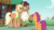 Size: 1920x1080 | Tagged: safe, screencap, mane allgood, scootaloo, snap shutter, bugbear, earth pony, pony, g4, the last crusade, butt, female, male, mare, plot, scootabutt, stallion