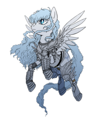Size: 1102x1517 | Tagged: safe, artist:riftryu, pony, berserk, griffith, ponified
