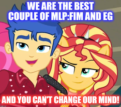 Size: 1080x960 | Tagged: safe, flash sentry, sunset shimmer, cheer you on, equestria girls, equestria girls series, g4, spoiler:eqg series (season 2), best ship, female, male, op is a duck, op is trying to start shit, ship:flashimmer, shipping, straight