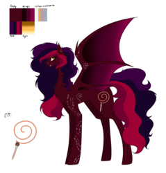 Size: 6200x6496 | Tagged: safe, artist:moonlight0shadow0, oc, oc only, oc:high gothic, bat pony, pony, bat pony oc, chest fluff, ear piercing, earring, female, jewelry, lip piercing, mare, multicolored hair, nose piercing, nose ring, piercing, reference sheet, simple background, solo, tattoo, transparent background