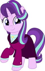 Size: 5000x7803 | Tagged: safe, artist:jhayarr23, starlight glimmer, pony, unicorn, g4, the last problem, absurd resolution, clothes, female, headmare starlight, mare, older, older starlight glimmer, raised hoof, simple background, smiling, solo, transparent background, vector