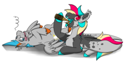 Size: 400x197 | Tagged: artist needed, safe, oc, oc:shade flash, pegasus, pony, alcohol, beer, drunk, male, stallion