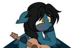 Size: 800x532 | Tagged: safe, artist:t-aroutachiikun, oc, oc only, oc:mystic flare, pegasus, pony, acoustic guitar, base used, guitar, male, musical instrument, simple background, solo, stallion, transparent background