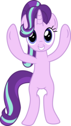 Size: 4000x7029 | Tagged: safe, artist:n0kkun, starlight glimmer, pony, unicorn, g4, road to friendship, bipedal, cute, female, glimmerbetes, looking at you, magic magic puff of smoke, mare, simple background, smiling, solo, transparent background, underhoof, vector