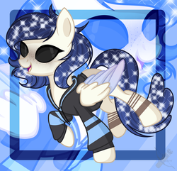Size: 1800x1734 | Tagged: safe, artist:domina-venatricis, oc, oc only, pegasus, pony, clothes, eyeshadow, female, hoodie, makeup, mare, solo, zoom layer