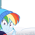 Size: 655x655 | Tagged: safe, edit, edited screencap, screencap, rainbow dash, blizzard or bust, equestria girls, equestria girls specials, g4, my little pony equestria girls: better together, my little pony equestria girls: holidays unwrapped, background removed, clothes, cropped, female, simple background, snow, solo, toque, transparent background, window, winter outfit