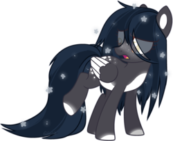 Size: 2869x2344 | Tagged: safe, artist:foxbagelbites, oc, oc only, oc:midnight melancholy, pegasus, pony, base used, female, high res, mare, simple background, solo, transparent background, two toned wings, wings