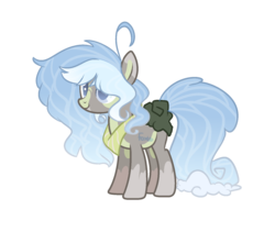 Size: 1608x1424 | Tagged: safe, artist:foxbagelbites, oc, oc only, oc:soft sands, original species, pony, female, mare, simple background, solo, transparent background, waterfaller