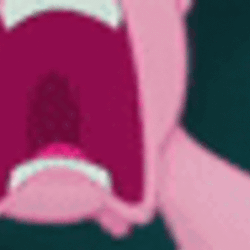 Size: 400x400 | Tagged: safe, edit, edited screencap, screencap, pinkie pie, earth pony, pony, g4, my little pony: the movie, animated, close-up, cropped, eye, eyes, female, gif, mare, mouth, open mouth, solo