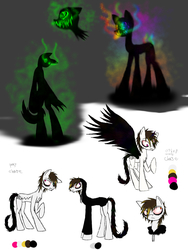 Size: 1200x1600 | Tagged: safe, artist:didun850, oc, oc only, oc:carnals, oc:chase, alicorn, original species, pony, shadow pony, alicorn oc, male, reference sheet, sombra eyes, stallion, tail, wings