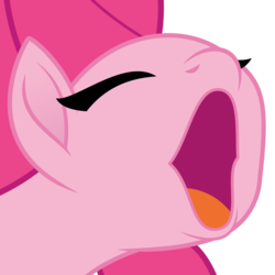 Size: 4096x4096 | Tagged: safe, artist:amarthgul, pinkie pie, earth pony, pony, .ai available, .svg available, :o, absurd resolution, eyes closed, faic, female, mare, open mouth, pogger pie, poggers, ponk, simple background, smiling, solo, transparent background, vector, wat