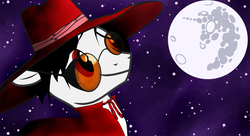 Size: 1980x1080 | Tagged: safe, artist:aolorn, pony, anime, full moon, hellsing, mare in the moon, moon, ponified