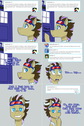 Size: 1502x2254 | Tagged: safe, artist:jitterbugjive, doctor whooves, time turner, oc, oc only, oc:neosurgeon, pony, lovestruck derpy, g4, doctor who, solo, tardis