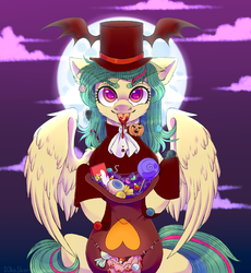 Size: 2756x3000 | Tagged: safe, artist:djkaskan, pegasus, pony, blood, candy, food, high res, moon