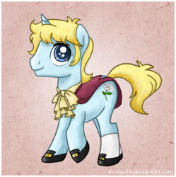 Size: 800x802 | Tagged: safe, artist:almiux19, pony, unicorn, anime, anthony, candy candy, clothes, male, ponified, shoes, socks, solo, stallion
