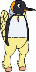 Size: 177x349 | Tagged: safe, artist:rokim21, oc, oc only, oc:bodil av hippogriffia, hybrid, equestria at war mod, bipedal, description is relevant, folded wings, jewelry, male, necklace, wings