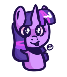 Size: 875x1019 | Tagged: safe, artist:strawbapy, twilight sparkle, pony, g4, bust, cute, female, portrait, simple background, solo, tongue out, transparent background, twiabetes