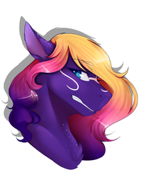 Size: 1820x2284 | Tagged: safe, artist:harmonyskish, oc, oc only, oc:aurora, pony, bust, female, mare, portrait, simple background, solo, white background