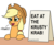 Size: 1100x900 | Tagged: source needed, safe, artist:mkogwheel edits, edit, applejack, earth pony, pony, g4, applejack's sign, krusty krab, meme, sign, spongebob squarepants, table