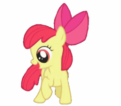Size: 808x704 | Tagged: safe, edit, edited screencap, editor:luzion, screencap, apple bloom, earth pony, pony, bloom & gloom, g4, adorabloom, animated, background removed, cute, event horizon of cuteness, female, gif, simple background, solo, spinning, transparent background