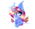 Size: 1200x1000 | Tagged: safe, artist:divan666, artist:weasley dark, oc, oc only, oc:skydreams, pony, unicorn, artificial wings, augmented, aviator goggles, blushing, bust, chest fluff, chibi, cute, female, goggles, mare, mechanical wing, wings, ych result