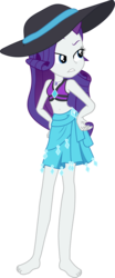 Size: 4046x9683 | Tagged: safe, artist:marcorulezzz, rarity, equestria girls, equestria girls specials, g4, my little pony equestria girls: better together, my little pony equestria girls: forgotten friendship, barefoot, belly button, bikini, clothes, feet, female, geode of shielding, hand on hip, hat, magical geodes, rarity's blue sarong, rarity's purple bikini, sarong, simple background, solo, sun hat, swimsuit, transparent background, vector