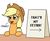 Size: 1100x900 | Tagged: safe, artist:mkogwheel edits, edit, applejack, earth pony, pony, derpibooru, g4, applejack's hat, applejack's sign, arrow, cowboy hat, fetish, hat, howdy, juxtaposition, meme, meta, that is my fetish