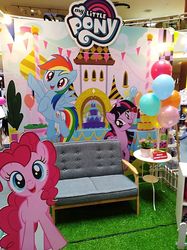 Size: 718x960 | Tagged: safe, photographer:horsesplease, pinkie pie, rainbow dash, twilight sparkle, alicorn, pony, g4, malaysia, shopping mall, twilight sparkle (alicorn)