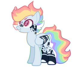 Size: 1845x1693 | Tagged: safe, artist:youkastray, rainbow dash, pony, g4, alternate design, female, simple background, solo, transparent background