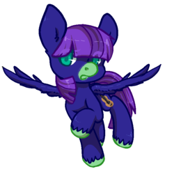 Size: 649x657 | Tagged: safe, artist:pomrawr, oc, oc only, oc:guiar, pegasus, pony, commission, pegasus oc, raised hoof, simple background, solo, spread wings, transparent background, unshorn fetlocks, wings