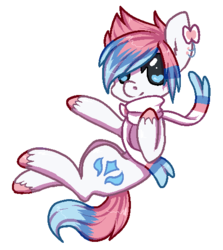 Size: 465x521 | Tagged: safe, artist:pomrawr, oc, oc only, oc:sylvester, pony, clothes, commission, ear piercing, earring, heart eyes, jewelry, piercing, scarf, simple background, solo, transparent background, unshorn fetlocks, wingding eyes