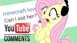 Size: 1280x720 | Tagged: safe, artist:vannamelon, fluttershy, pegasus, pony, g4, headphones, shocked, thumbnail, vannamelon, youtube