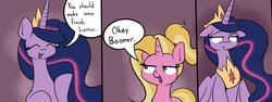 Size: 2655x997 | Tagged: safe, artist:taurson, luster dawn, twilight sparkle, alicorn, pony, unicorn, g4, the last problem, ..., comic, female, mare, millennial luster dawn, ok boomer, older, older twilight, older twilight sparkle (alicorn), princess twilight 2.0, this will end in tears and/or a journey to the moon, twilight sparkle (alicorn)