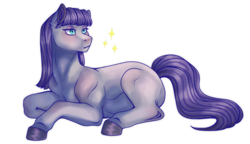 Size: 1024x589 | Tagged: safe, artist:plixine, maud pie, earth pony, pony, g4, female, mare, missing cutie mark, prone, simple background, solo, transparent background