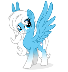 Size: 1192x1270 | Tagged: safe, artist:rioshi, artist:starshade, oc, oc only, oc:icy heart, pegasus, pony, female, mare, simple background, solo, white background