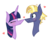 Size: 1100x903 | Tagged: safe, artist:darbypop1, star tracker, twilight sparkle, pony, g4, blushing, boop, bust, cute, eyes closed, female, heart, male, noseboop, portrait, profile, ship:twitracker, shipping, simple background, straight, transparent background