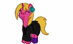 Size: 1600x960 | Tagged: safe, artist:bryastar, oc, oc only, oc:bright star, pony, unicorn, boots, clothes, coat, earmuffs, outfit, shoes, solo