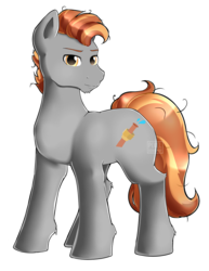 Size: 1000x1294 | Tagged: safe, artist:pixelbombpop, oc, oc only, oc:copper flare, earth pony, pony, male, solo, stallion