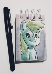 Size: 1462x2048 | Tagged: safe, artist:raph13th, derpy hooves, pony, g4, solo, traditional art, watercolor painting