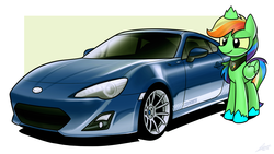 Size: 1920x1080 | Tagged: safe, artist:dori-to, oc, oc only, pony, car, female, mare, toyota, toyota gt86, wings